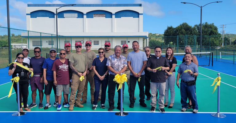 Newly Renovated Tinian Youth Center Tennis Court